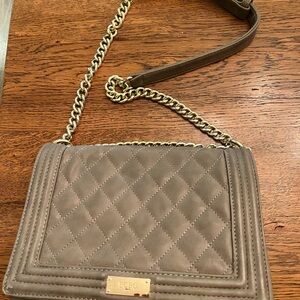 Quilted Chain Strap Bag - Taupe BCBG